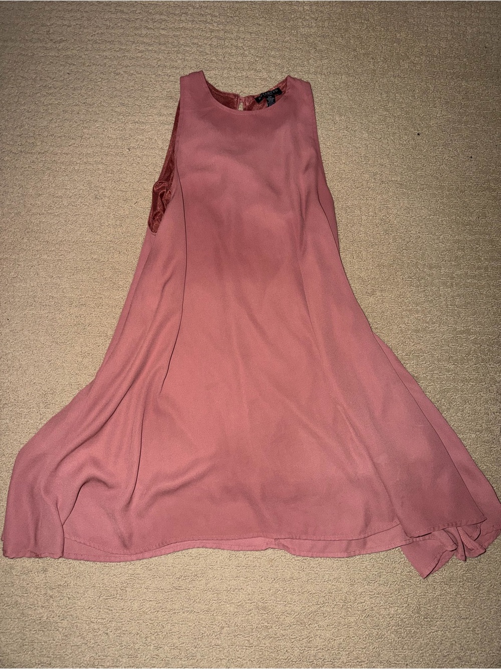 Sleeveless Dusty Rose Swing Dress